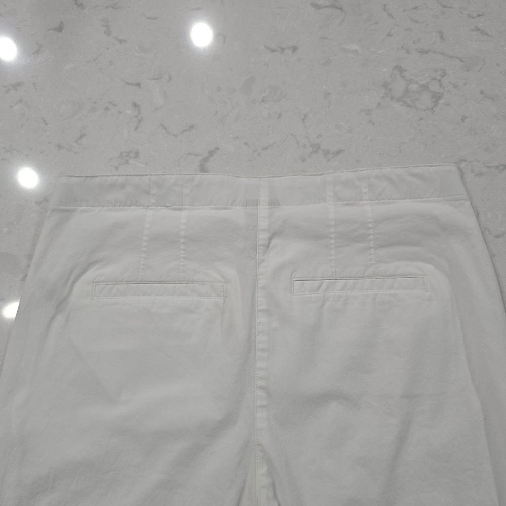 Chico's White Wide Leg Crop Pants Seahorse Coral Shell Embroidery Size 0.5 S/M - Picture 7 of 10